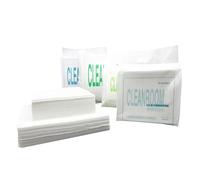 Sanbo Cleanroom Paper 6" x 6" Double Knit 55% Cellulose 45% Polyester Wipers Lint Free Paper, Laser Sealed Edge, Class 100 Cloths, Ultra-soft Wipes 300Pcs LCD PCB Wiping Cloth
