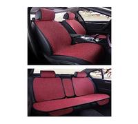 SANCAK Flax Car Seat Cover Protector Linen Front Rear Back Cushion Protection Pad Mat For Truck For Suv For Van Seat Protection(5 seats red)