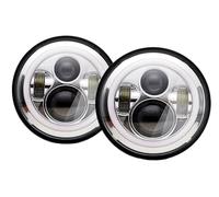 SANCAK Fog Light For Jeep For Wrangler TJ 2 Door 1997 1998 1999 2000-2006 Accessory 2pc Car 7" Led Round Halo Angel Eyes Headlights(2pcs Chrome)