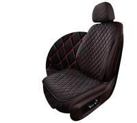 SANCAK Leather Car Seat Covers Breathable Front Rear Cover Protector Four Seasons Sedan Mat Seat Protection(Front Red 1 piece)