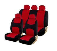 SANCAK Universal Auto Seat Covers Full Set For Car For Truck For SUV For Van Polyester Front & Rear Protector Seat Protection(Red full set)