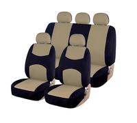 SANCAK Universal Auto Seat Covers Full Set For Car For Truck For SUV For Van Polyester Front & Rear Protector Seat Protection(Beige full set)