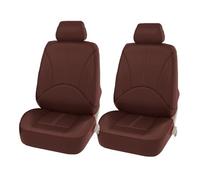 SANCAK Universal Car Seat Cover Protector PU Leather Front & Rear Back Cushion Pad Auto Interior Truck SUV Sedan Seat Protection(Front Coffee)
