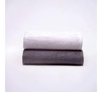 Sancarlos - Set of 2 Ocean Duo Wash Basin Towels, Grey and Dark Grey, 100% Cotton, 550 g/m2