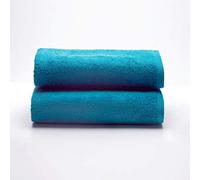 Sancarlos - Set of 2 Ocean Wash Basin Towels, Emerald Color, 100% Cotton, 550 g/m2