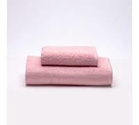 Sancarlos - Set of 2 Ocean Washbasin and Shower Towels, Pink, 100% Cotton, 550 g/m2