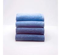 Sancarlos - Set of 4 Ocean Duo Wash Basin Towels, Blue and Dark Blue, 100% Cotton, 550 g/m2
