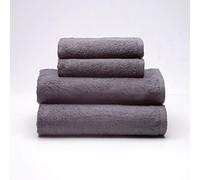 Sancarlos - Set of 4 Ocean Towels, 2 Washbasin and 2 Shower Towels, Dark Grey, 100% Cotton, 550 g/m2
