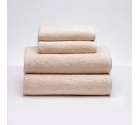 Sancarlos - Set of 4 Ocean Towels, 2 Washbasins and 2 Showers, Beige, 100% Cotton, 550 g/m2