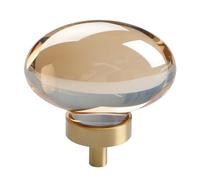 SANCHAKOU Cabinet Knobs 2 Pcs Light Luxury Crystal Wardrobe Door Cupboard Drawer Handle Hand Champagne