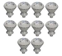 SANCHAKOU Drawer Knobs 10 Pcs 1.18Inch Cabinet Door Drawer Wardrobe Crystal Diamond Zinc Alloy Handle