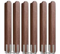 SANCHAKOU Furniture Handles 6Pcst Shaped Cabinet Door Solid Wood Handle Furniture Drawer Cabinet Wooden Handle Black Walnut 192Mm