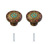 SANCHAKOU Furniture Knobs 2Pcs Chinese Style Cabinet Knobs Cabinet Door Drawer Alloy Handle 128mm Green Gold Single Hole