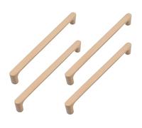 SANCHAKOU Wood Pull Handles 4Pcs Furniture Accessories Beech Varnish Wooden Double Hole Single Hole Wooden Handle Drawer Cabinet Storage Cabinet Handle 256Mm