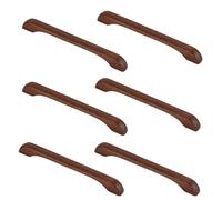 SANCHAKOU Wood Pull Handles 6Pcs Drawer Door Solid Wood Handle Black Walnut Cabinet Wardrobe Door Handle Bridge Type 192Mm
