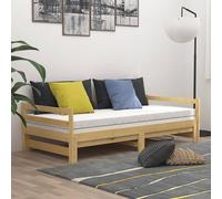 sanchia solid pinewood pull-out single day bed in natural