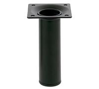 SANCHIS Amig - Round Furniture Leg | Mod. 4 | Diameter 30 x 150 mm | with Adjusting Screw | Screw-on by 4 Points | Holds up to 15 kg/Leg | Black Steel