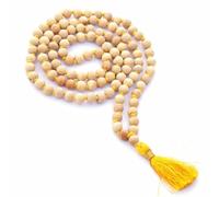 SANCTIFIED Tulsi Japa Mala - 108 Beads | Handmade Wooden Prayer Mala for Daily Pooja, Chanting & Spiritual Wear | Natural & Sacred
