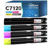 SANCTink Versalink C7120 C7125 C7130 compatible High Yield Toner Cartridge Replacement for Xerox 006R01824 006R01825 006R01826 006R01827 Versalink C7120 C7125 C7130 Printer (BK/C/M/Y, 4-Pack)