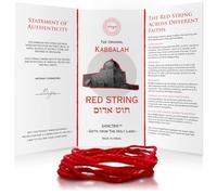 SANCTRA The Original Kabbalah Red String, Handmade and Blessed in The Holy Land, 100% Wool Strand, 60" Long for up to 7 Evil Eye Bracelets -incl. Prayer, Instructions & SOA