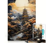 Sanctuary Among The Sakura Hard Jigsaw Puzzle for Adults 1000 Pieces Intellect Toy Cozy Time Quality Cut (38x52cm)