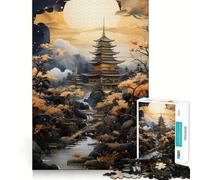 Sanctuary Among The Sakura Jigsaw Puzzle for Teenagers 1000 Pieces Mind Skill Toy Gentle Leisure Design Assembly Premium Gift (50x75cm)