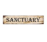 Sanctuary Decor Street Sign Vintage Metal Tin Sign Retro Poster Design for Cafes Bar Pub Beer Club Wall Home Decor 4x16 Inch