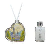 Sanctuary Loudes Glass Heart Perfumer with Gold Details in Gift Box, Wedding Favours, Baptism, Communion, Confirmation, Graduation, Anniversaries and Useful Gifts