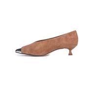 Sanctuary Manda Women's Pumps-Chrome Free Synthetic, Metallic Cap Toe, Faux Leather Design, Acorn, 4 UK