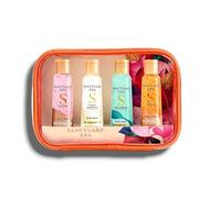 Sānctuary Spa | Discovery Body Cleansing Collection - 4 Body Washes | Festive Gift Set | Aqua Serenity, Lily & Rose, Golden Sandalwood, Signature | 75mL Each