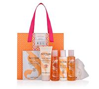Sanctuary Spa Gift Set, Perfect Pamper Parcel With Hand Cream, Salt Scrub, Bubble Bath, Shower Gel and Body Lotion, Vegan, Gift for Her, Gifts for Women, Birthday