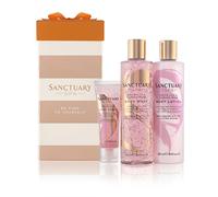 Sanctuary Spa Gift Set, White Lily and Damask Rose Gift for Her, with Shower Gel, Body Scrub and Body Lotion, Gifts for Women, Pamper Gift, 100106868