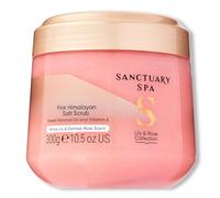 Sanctuary Spa Lily and Rose Salt Body Scrub, Exfoliating Pink Himalayan Salt with Vitamin E and Almond Oil, Vegan and Cruelty Free, 300g