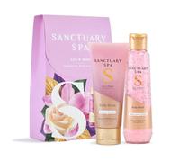 SANCTUARY Spa Lily & Rose Bodycare Duo - Luxury Body Wash & Scrub Gift Set for Women - Floral Skincare Pamper Gift, Ideal for Birthday, Christmas & Self Care