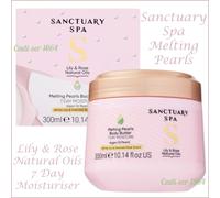 Sanctuary Spa Melting Pearls Lily & Rose Natural Oils Body Butter 300ml NEW