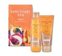 SANCTUARY Spa Pampering Bodycare Duo - Luxury Body Wash & Scrub Gift Set for Women - Spa Skincare Gift, Ideal for Birthday, Christmas or Self Care
