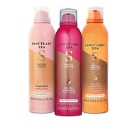Sanctuary Spa Shower Burst Trio - 3 × 200 ml Foaming Body Wash Bundle | Vegan, Mineral-Oil-Free & Cruelty-Free Cleanser with Signature Jasmine-Grapefruit-Vanilla, Ruby Oud & Lily & Rose Scents