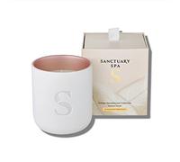 Sanctuary Spa Signature Candle, Sandalwood & Freesia Scented Ceramic Candle, Natural Shea Wax, 45 Hour Burn Time, with Gift Box, 260g