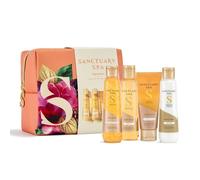 SANCTUARY Spa Signature Glow & Go Washbag - Luxury Travel-Size Skincare Gift Set for Women with Body Wash, Scrub & Lotion - Perfect for Pampering, Self Care & Christmas