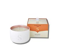 Sanctuary Spa Signature Tri- Wick Candle | Jasmine, Bergamot And Grapefruit Scented Ceramic Candle, 340 G | Natural Shea Wax | 50 Hour Burn Time | With Gift Box