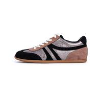 Sanctuary Women's Lola Sneakers, Fashionable Recycled Rubber Sole, Cotton Fabric, Sustainable Footwear, F Pewter/Black/M, 8 UK