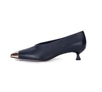 Sanctuary Women's Manda Pumps-Chrome Free Synthetic, Metallic Cap Toe, Faux Leather Design, Black, 4 UK