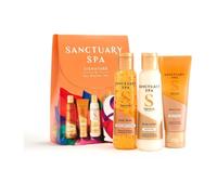 Sanctuary's Festive Regime Signature Collection Spa Gift Set with Body Wash, Lotion and Scrub, Jasmine, Grapefruit and Vanilla Fragrance, 3-Piece Bodycare Collection