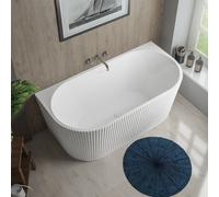 Sanctura Caversham Fluted Back to Wall Freestanding Bath - 1500 x 745mm