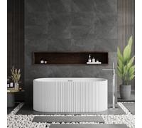 Sanctura Fluted Small Freestanding Bath 1450 x 725mm