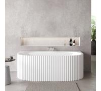 Sanctura Interval Fluted Back to Wall Freestanding Bath 1700 x 780mm