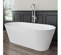 Sanctura Sandford Fluted Freestanding Bath 1600 x 740mm