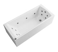 Sanctura Whirlpool Bath 1700 x 700mm with 14 Jets - Single Ended Square