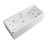 Sanctura Whirlpool Bath 1700 x 750mm with 14 Jets - Double Ended Square
