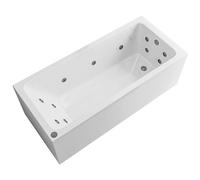 Sanctura Whirlpool Bath 1700 x 750mm with 14 Jets - Single Ended Square